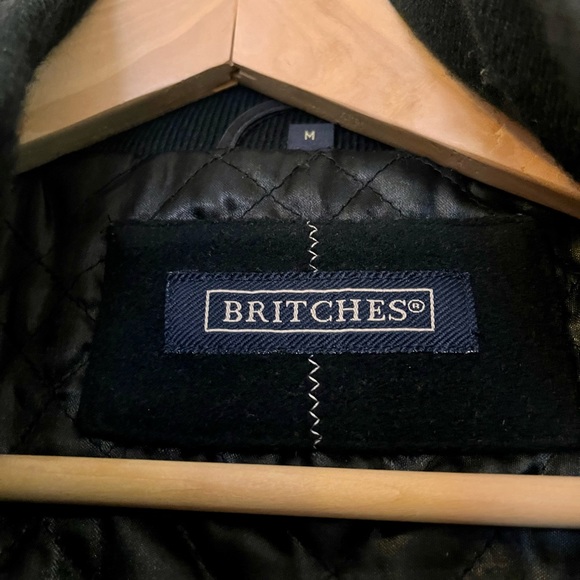 Black Men’s Wool Pea Coat - Picture 3 of 5